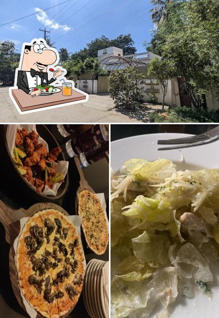 Take a look at the image showing food and exterior at Aloha cafe