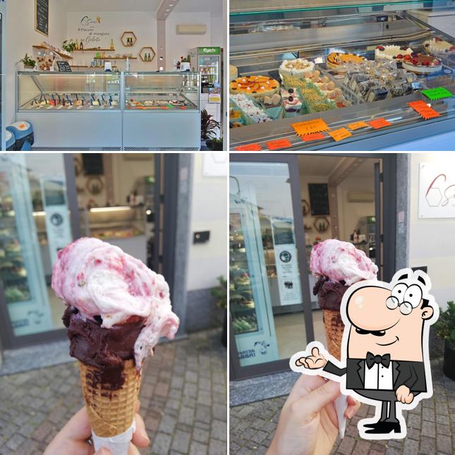 Questa è la immagine che mostra la interni e cibo di Gelateria Artigianale 6° Senso