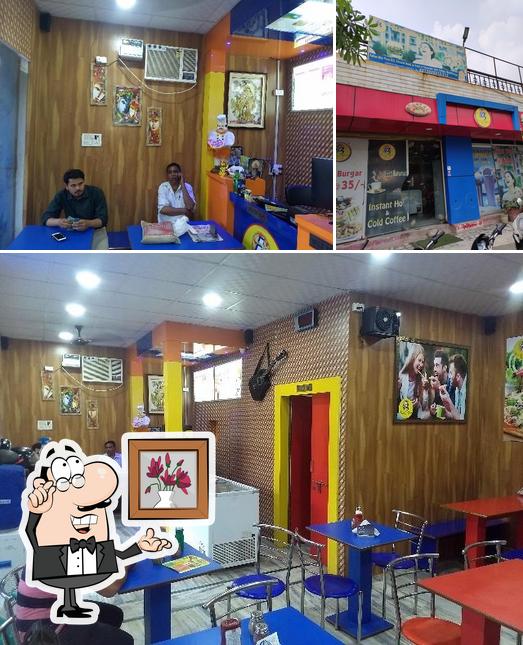 The picture of interior and food at Italian bite Pizza