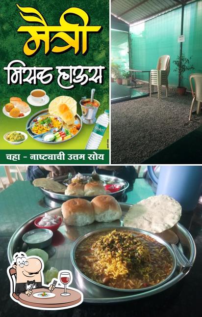 Maitri Misal (Misal Thali) is distinguished by food and interior