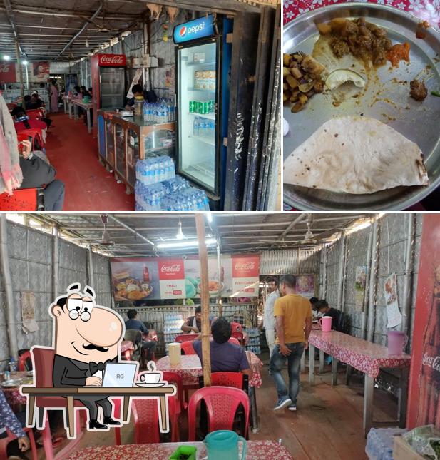 This is the image showing interior and food at Rabha Hotel