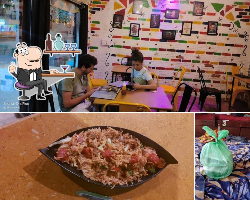 This is the photo showing interior and food at Ten 11 café