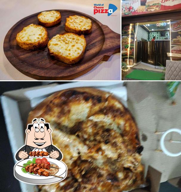 Food at World's Cheesy Pizza