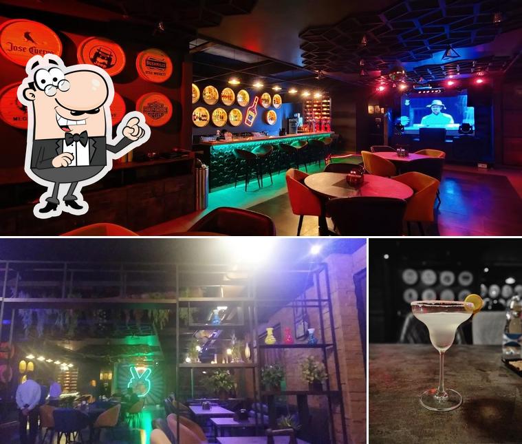 The picture of interior and alcohol at Flavours Lounge/Bar - Hoshiarpur