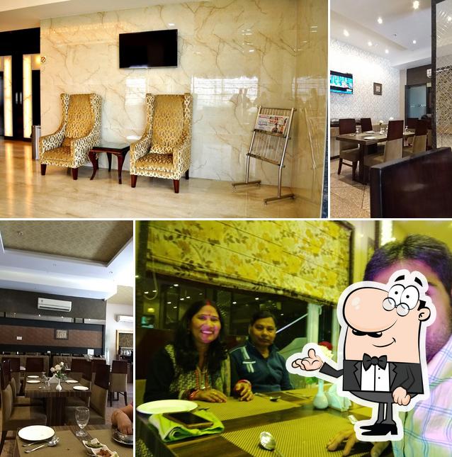 Take a seat at one of the tables at Bharti Vyanjan