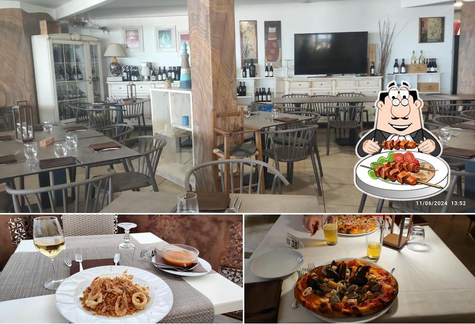 Questa è la foto che presenta la cibo e interni di Cinquantapassi Ristorante Pizzeria