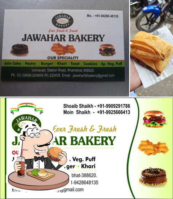 Get a burger at Jawahar Bakery