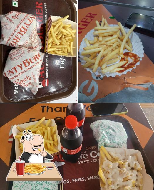 French fries at Aunty Burger J. B. Nagar