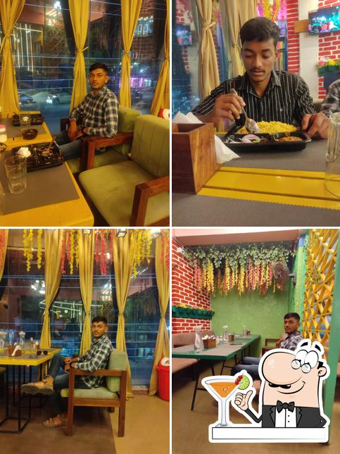 The restaurant's drink and food