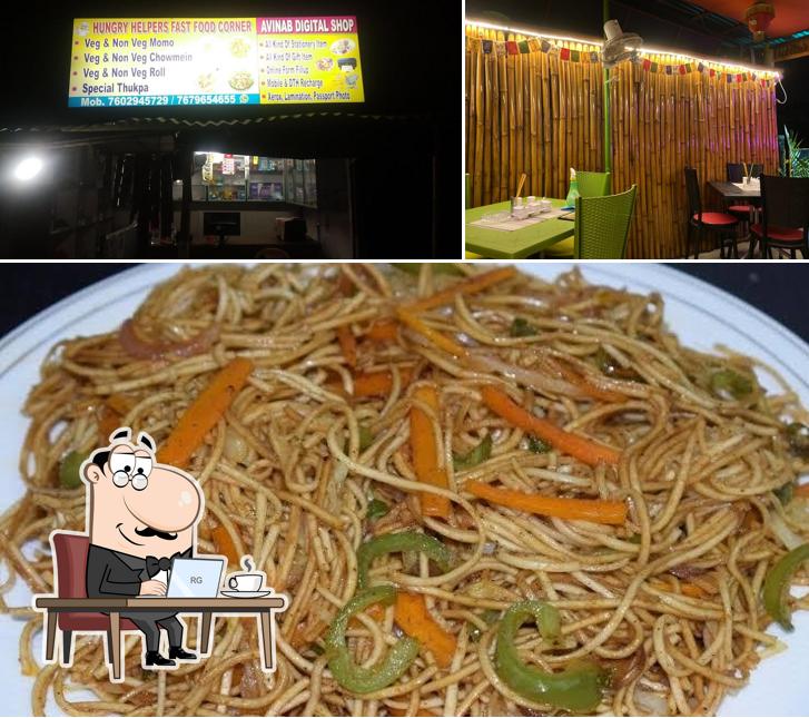The photo of interior and food at HUNGRY HELPERS