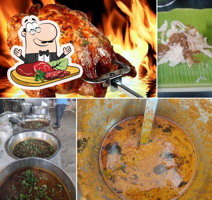 Pick meat dishes at Manjappai Unavagam
