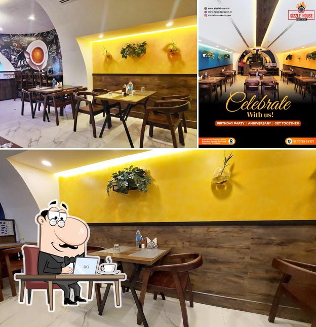 The interior of Sizzle House Kottayam