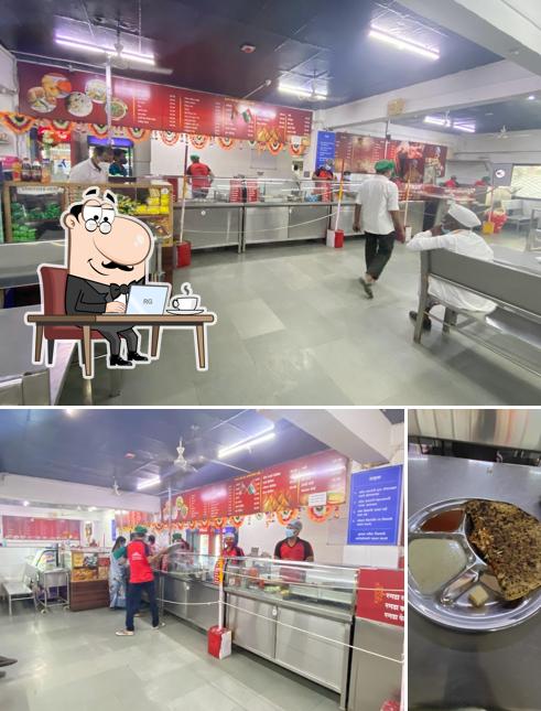 Among different things one can find interior and food at MGM Medical College Canteen