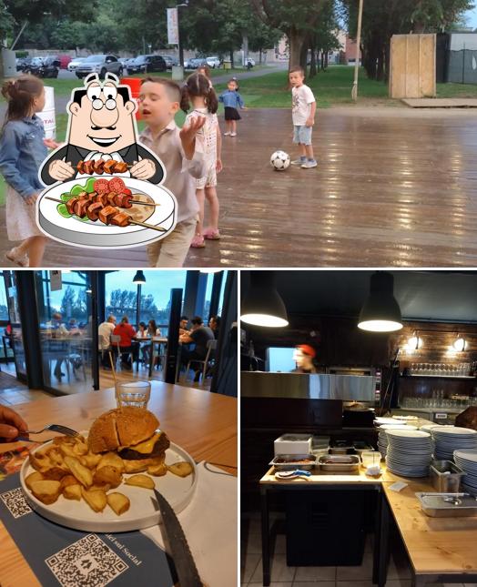 La cibo e esterno del ristorante