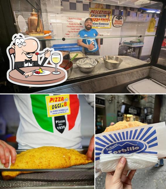 Questa è la immagine che presenta la cibo e interni di Zia Esterina Sorbillo Pizza Fritta