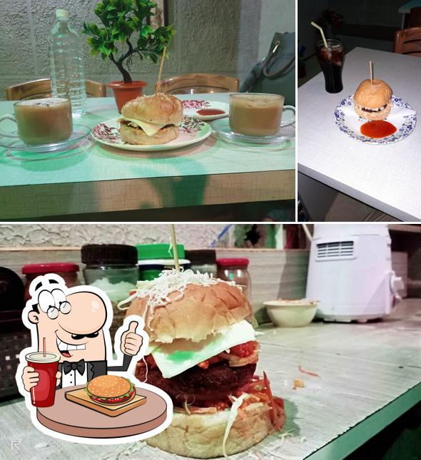 Order a burger at The Garden Cafe&Restro (ANA business & foundation)