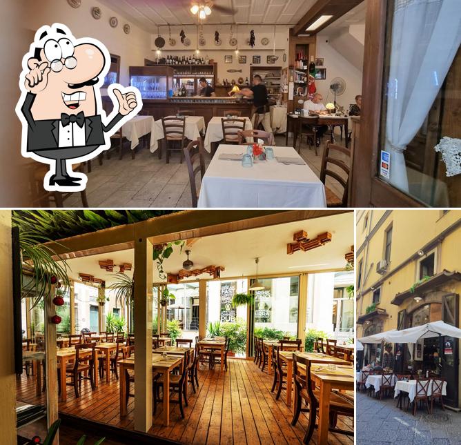 Gli interni di Osteria dei Mercanti