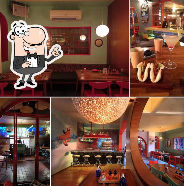 Take a seat at one of the tables at The Fatty Bao