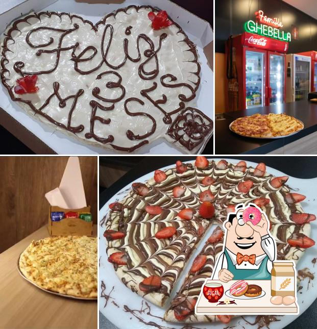 Ghebella Pizzaria oferece uma gama de sobremesas