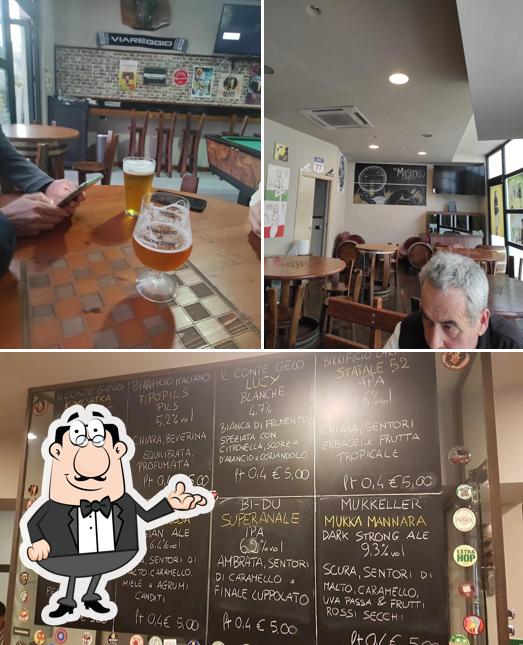 La immagine di interni e lavagna da Il Mastro Briao Birreria Viareggio