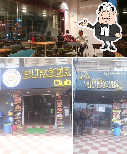 The interior of BURGER CLUB