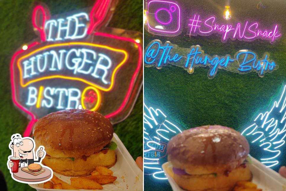 Order a burger at The Hunger Bistro
