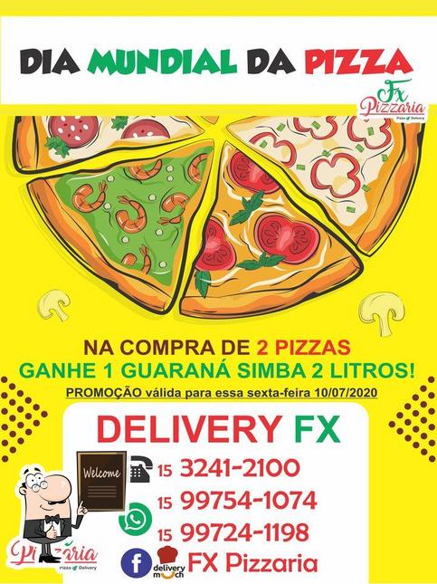 See this picture of FX Pizzaria