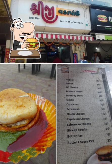 Get a burger at Shreeji Vadapav