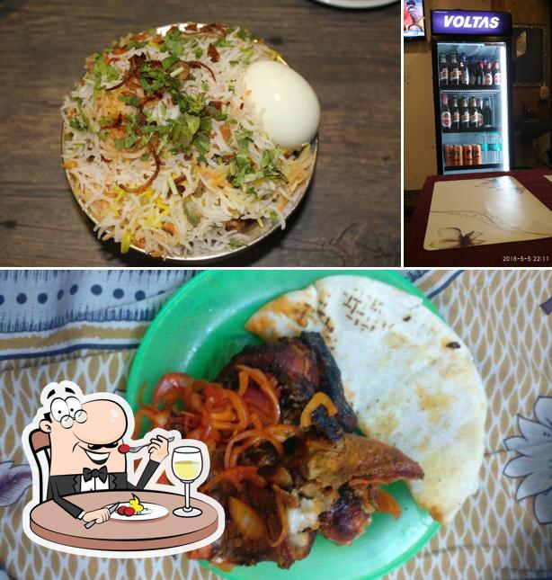 Check out the picture displaying food and beer at IndiaGate Restaurant