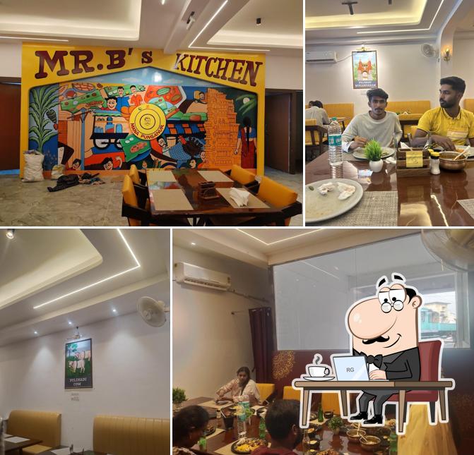 The interior of MR.B ‘s kitchen Family Restaurant