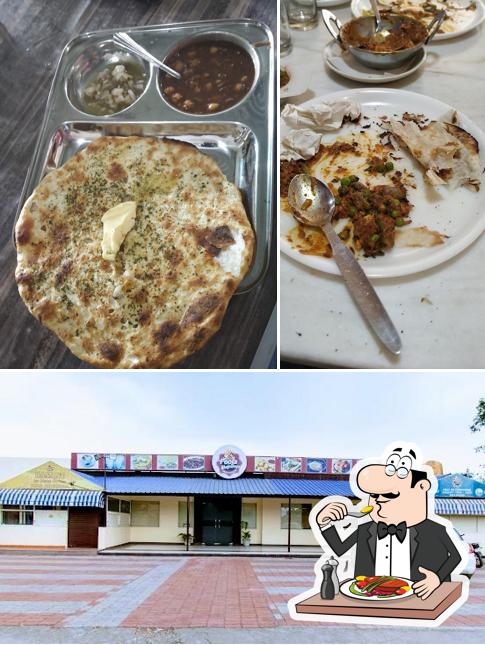 Check out the image displaying food and exterior at Pooja Bhojnalaya