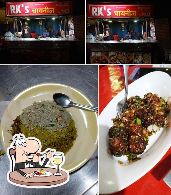 This is the photo showing food and exterior at RK's Chinese pure veg
