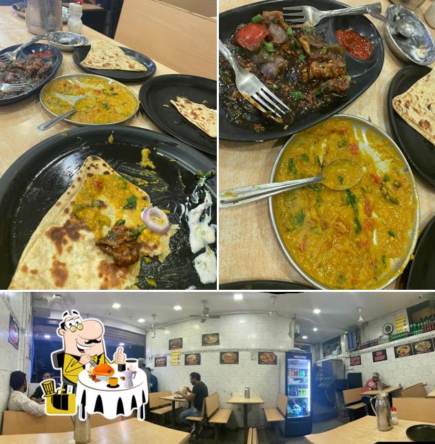 Take a look at the picture showing food and interior at Royal Restaurent