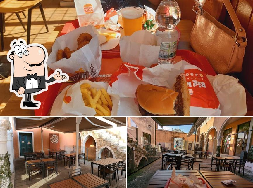 La foto di interni e birra da Burger King