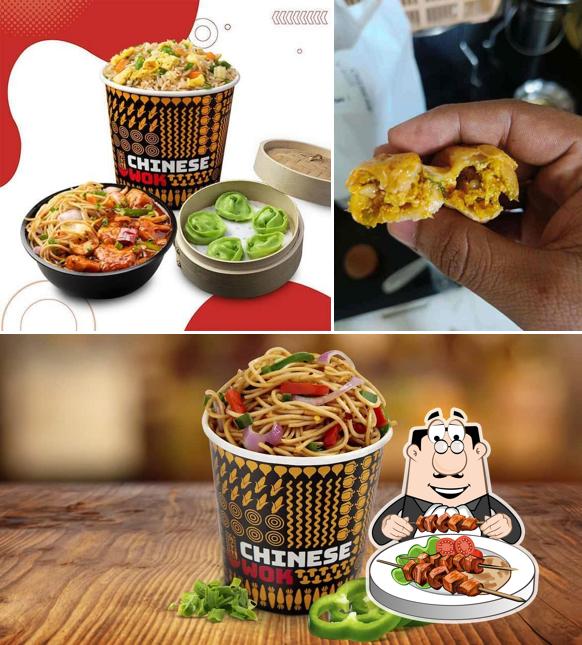 Among different things one can find food and interior at Chinese Wok