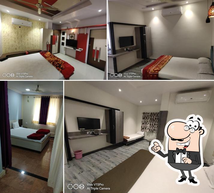 Take a seat at one of the tables at Hotel Tuljai