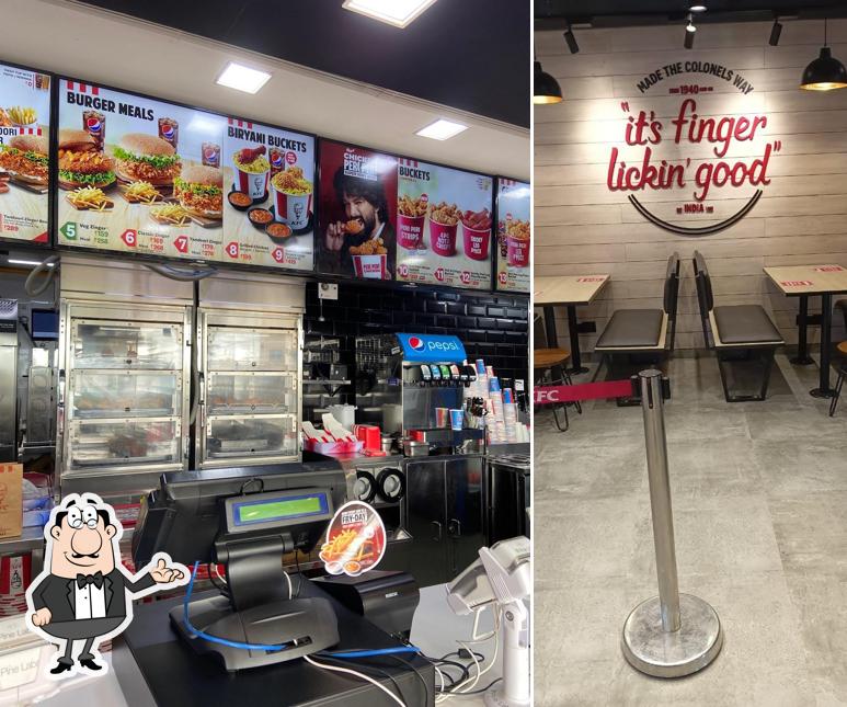 The interior of KFC