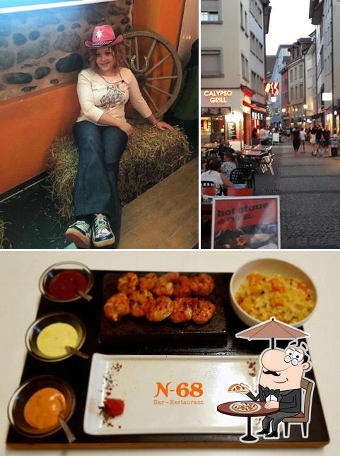 Tra le diverse cose da N-68 si possono trovare la esterno e cibo