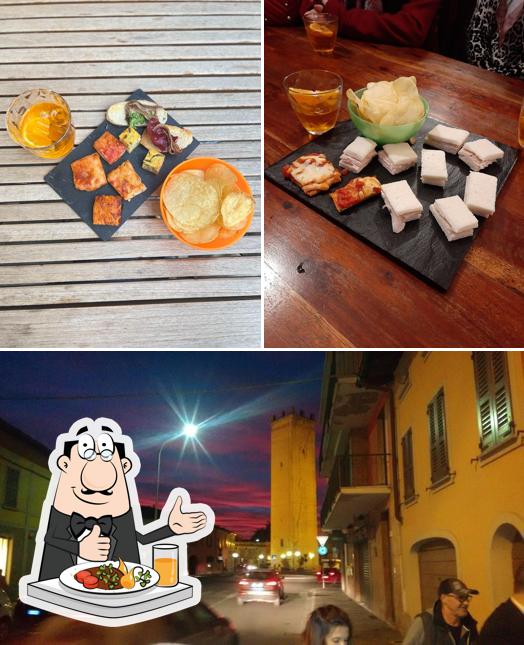 La cibo e esterno del ristorante