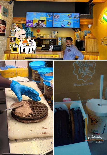 Among various things one can find food and interior at The Belgian Waffle Co