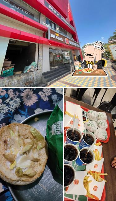 This is the picture showing food and exterior at Burger King