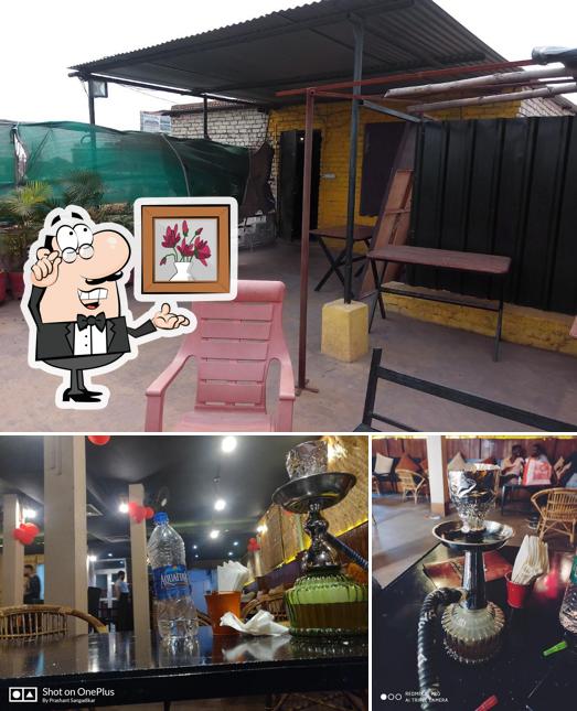 Take a seat at one of the tables at Cafe VIP