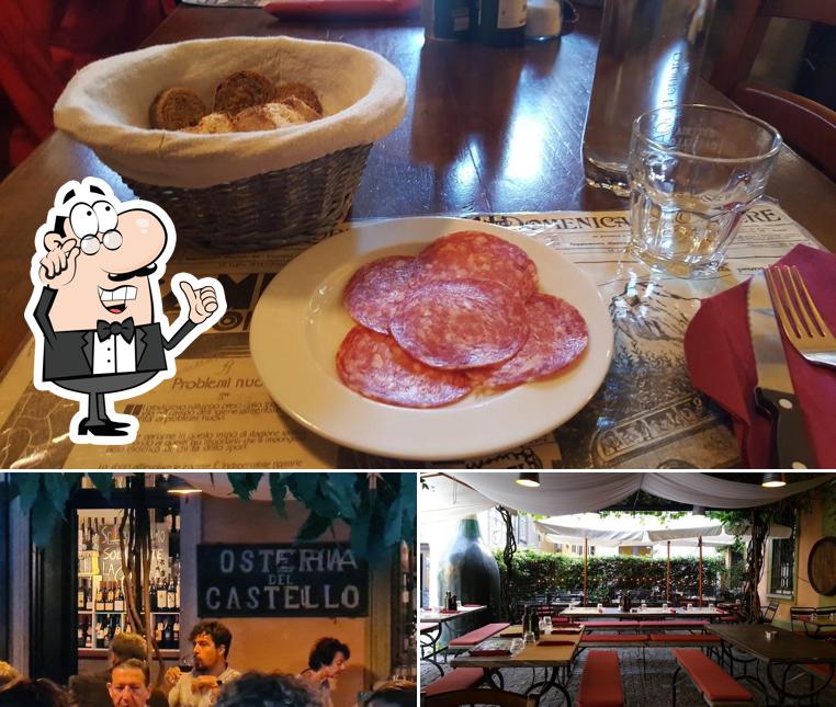 Gli interni di Osteria del Castello