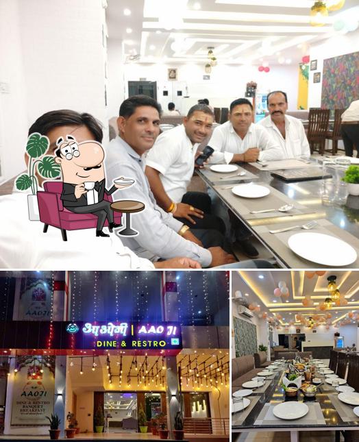 The interior of Aao Ji Dine & Restro