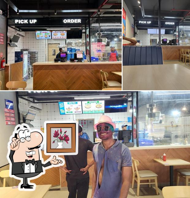 The interior of Domino's Pizza Sant Nagar, Saharsa