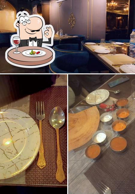 This is the image depicting food and interior at Golden spoon