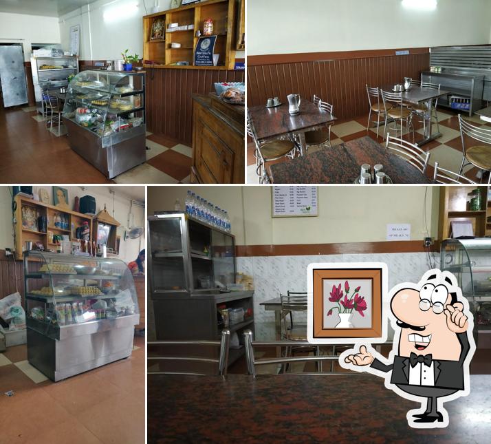 The interior of Swamy's Vegetarian Restaurant