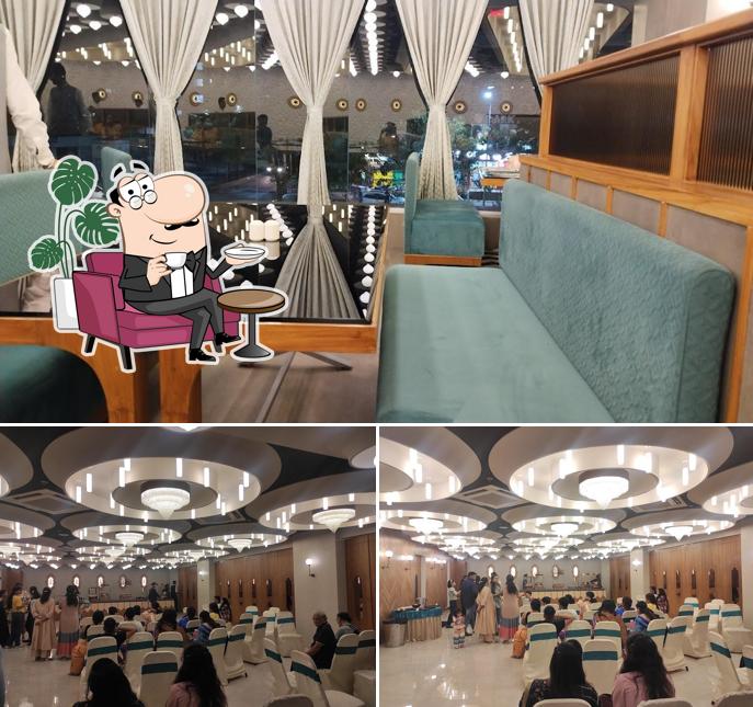 Take a seat at one of the tables at Urbania restaurant & banquet