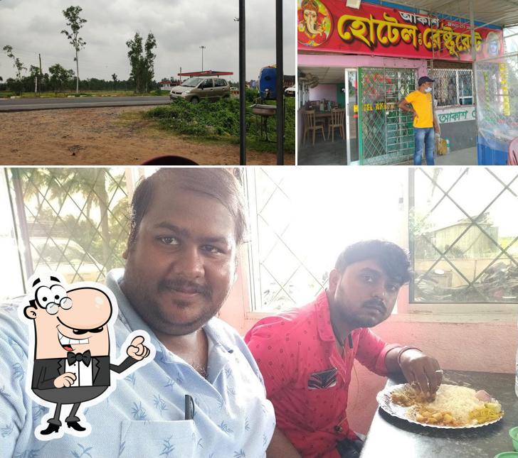 This is the photo showing interior and exterior at Akash Hotel &Restaurant
