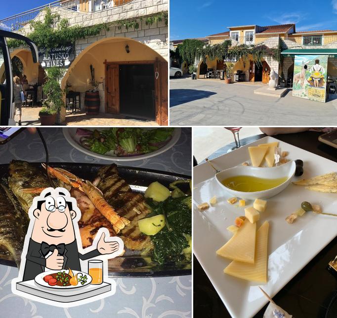La cibo e esterno del ristorante